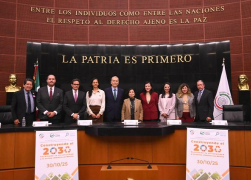 Representantes de GEMI en un encuentro en el Senado de la República